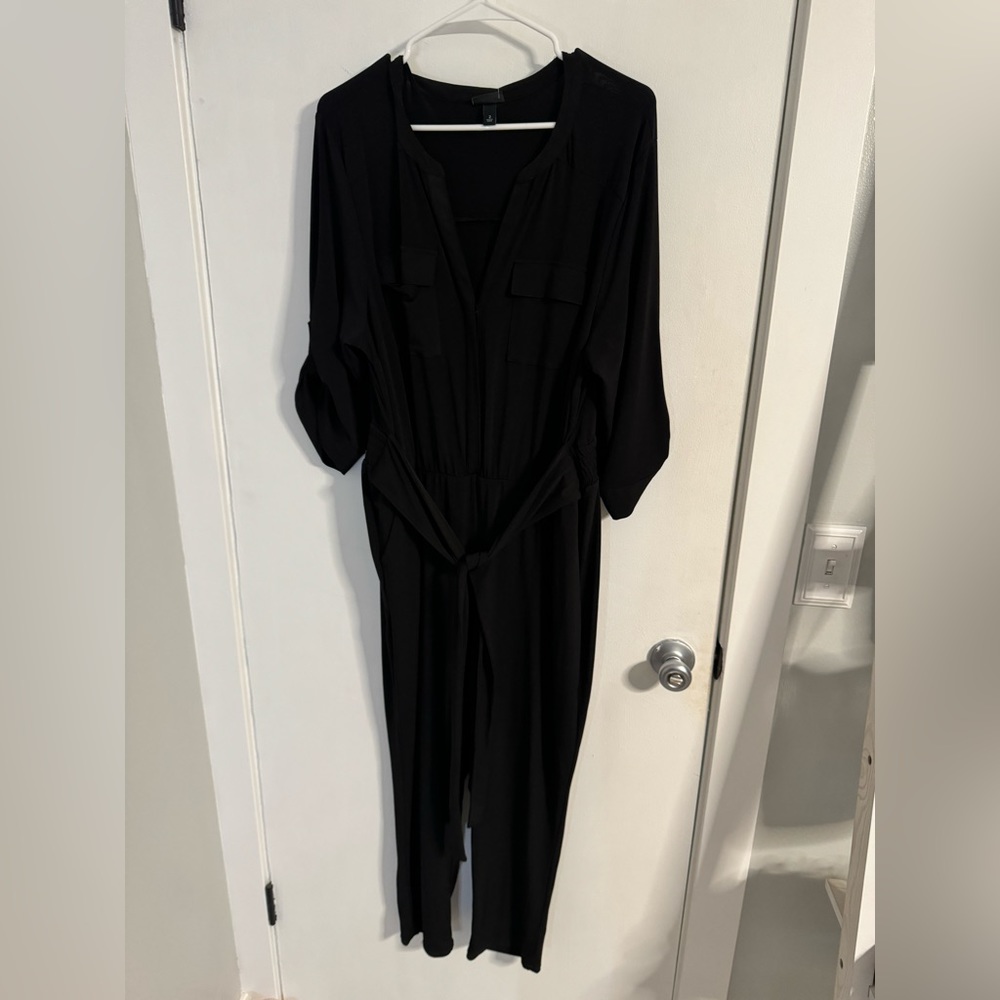 Torrid - Jumpsuit with Pockets & Tie Waist - Size 2 (18/20) - Black